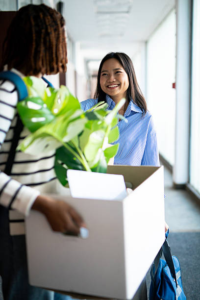 Princeton dorm move-out hallway during finals week
